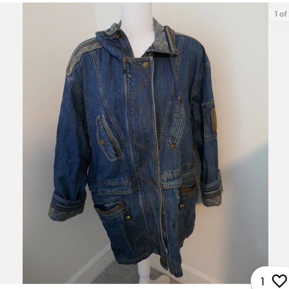 Current Seen Other - Vintage Current Seen Men’s Western Aztec Irreversible Denim Coat